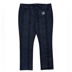 ⭐️ NWT- Suko Jeans- black printed stretch skinny pants- size 20